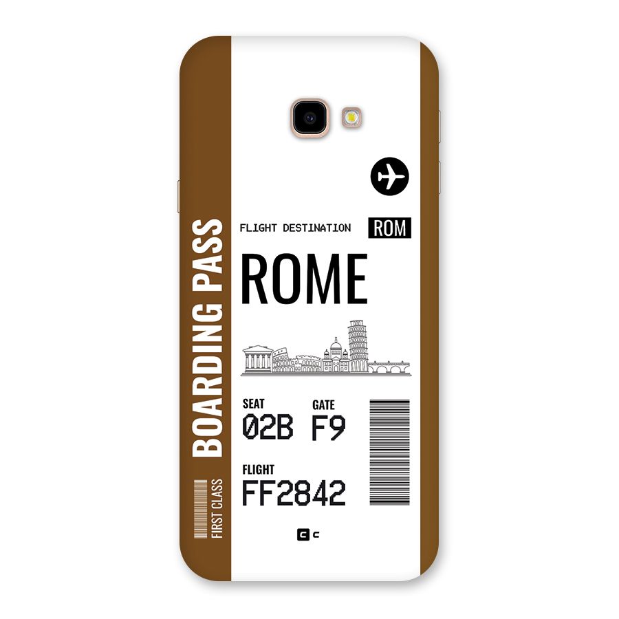 Rome Boarding Pass Back Case for Galaxy J4 Plus