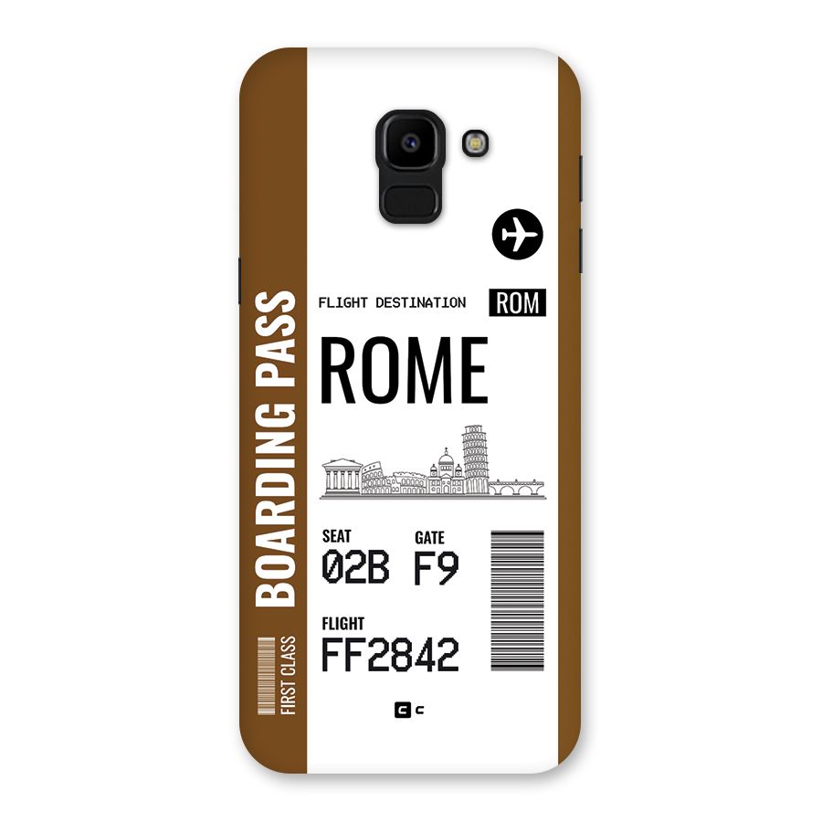 Rome Boarding Pass Back Case for Galaxy J6