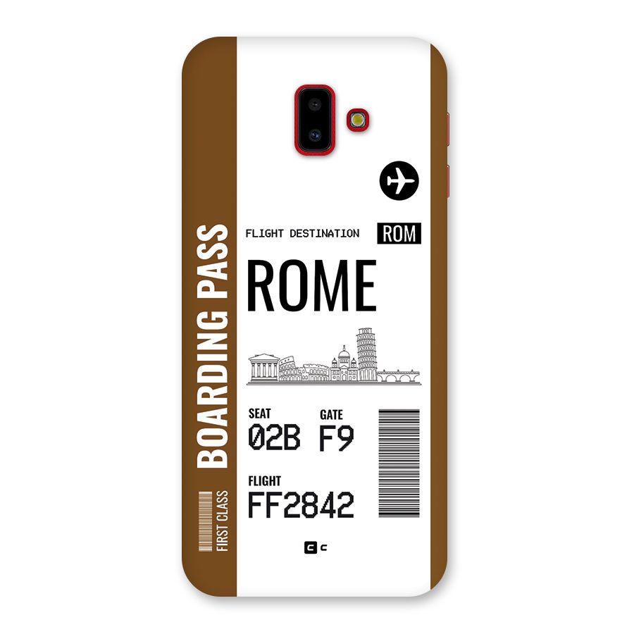 Rome Boarding Pass Back Case for Galaxy J6 Plus