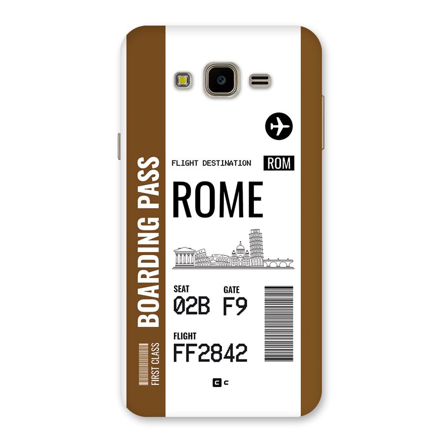 Rome Boarding Pass Back Case for Galaxy J7 Nxt