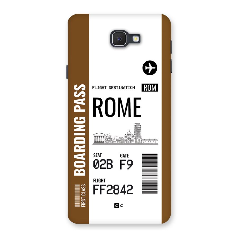 Rome Boarding Pass Back Case for Galaxy J7 Prime