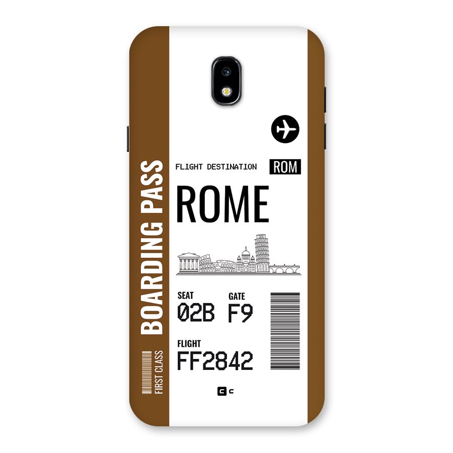 Rome Boarding Pass Back Case for Galaxy J7 Pro