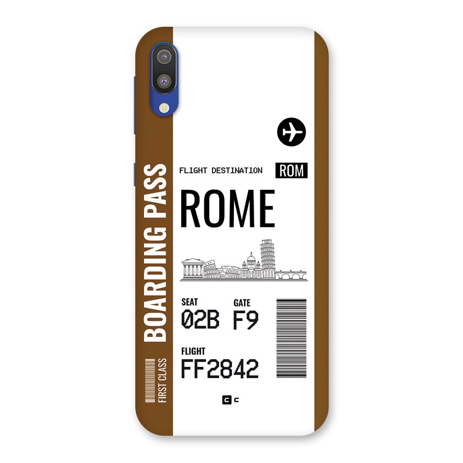 Rome Boarding Pass Back Case for Galaxy M10