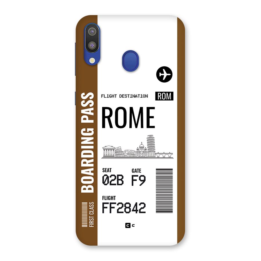 Rome Boarding Pass Back Case for Galaxy M20