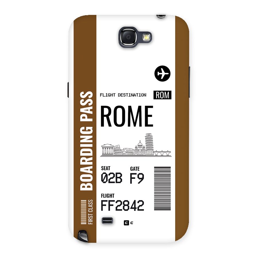Rome Boarding Pass Back Case for Galaxy Note 2