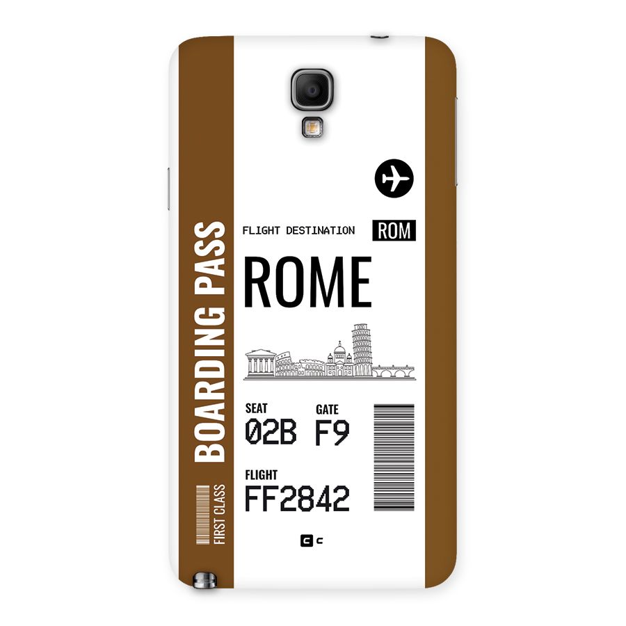Rome Boarding Pass Back Case for Galaxy Note 3 Neo