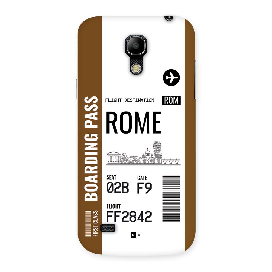 Rome Boarding Pass Back Case for Galaxy S4 Mini