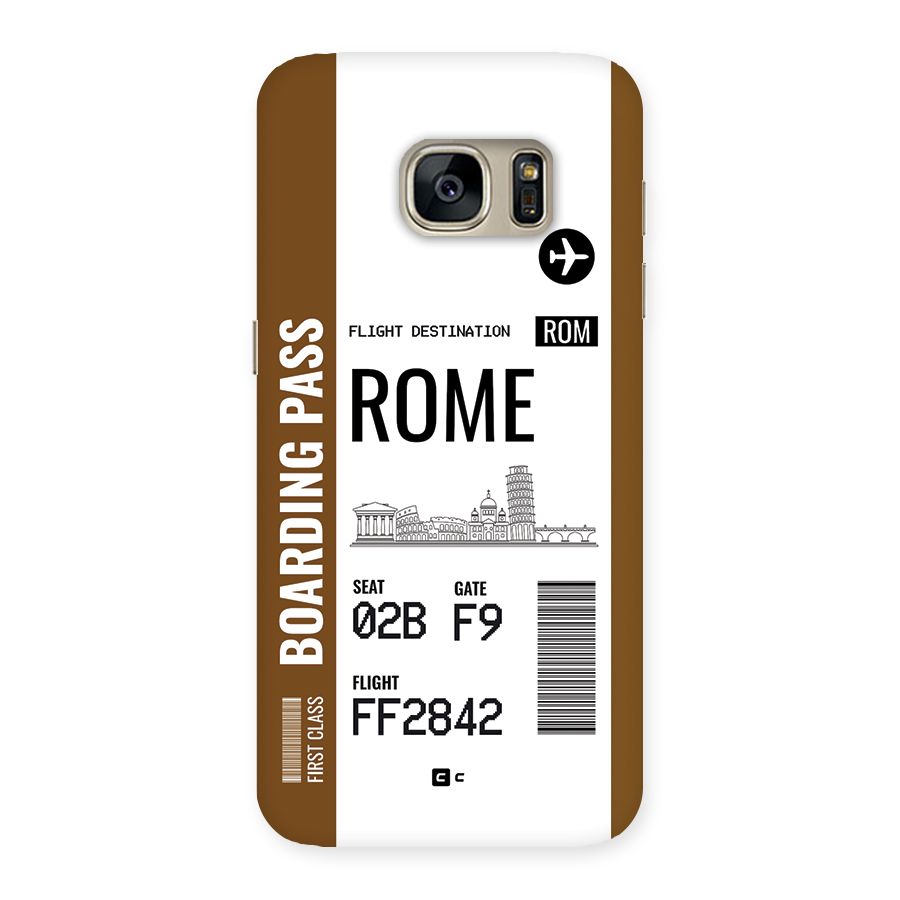 Rome Boarding Pass Back Case for Galaxy S7