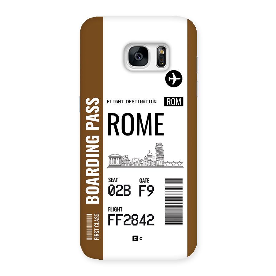 Rome Boarding Pass Back Case for Galaxy S7 Edge