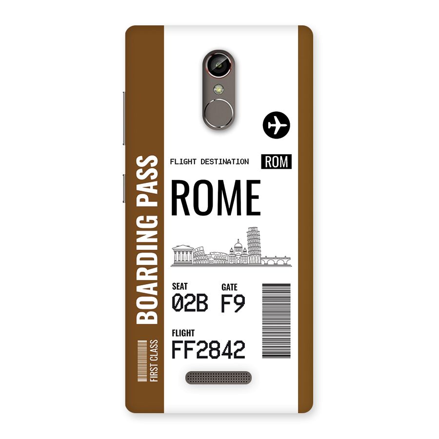 Rome Boarding Pass Back Case for Gionee S6s