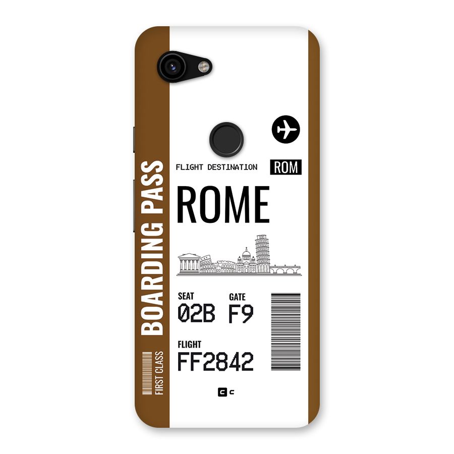 Rome Boarding Pass Back Case for Google Pixel 3a