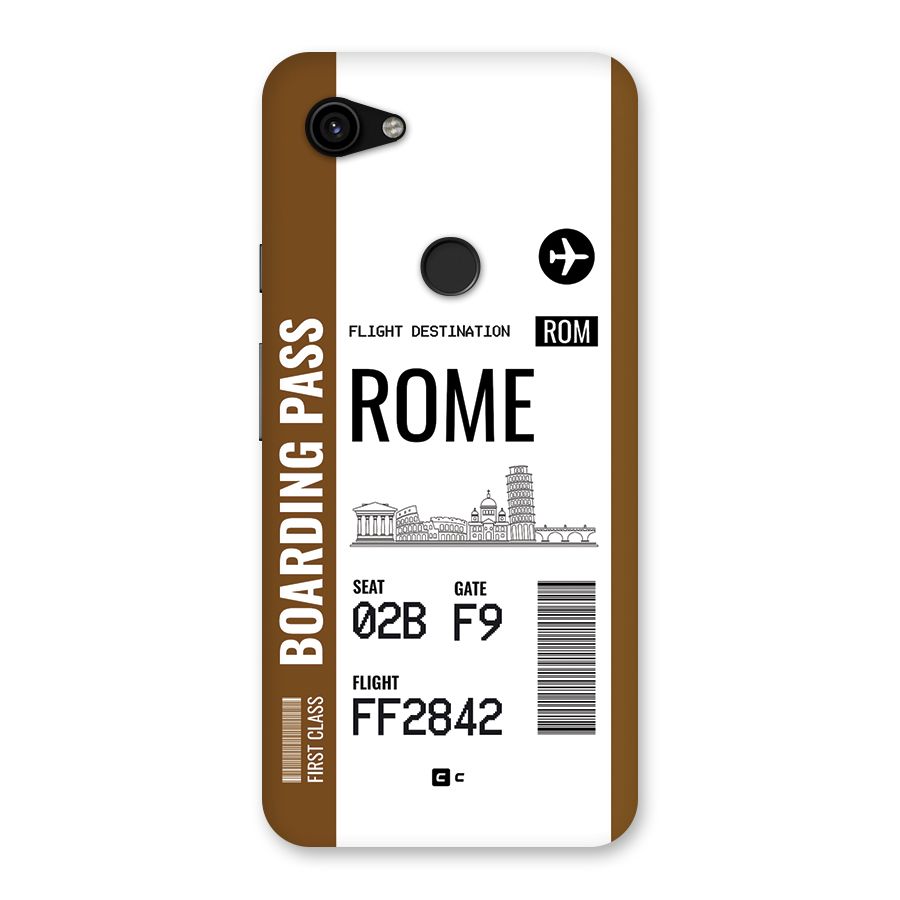 Rome Boarding Pass Back Case for Google Pixel 3a XL