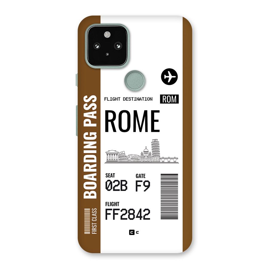 Rome Boarding Pass Back Case for Google Pixel 5