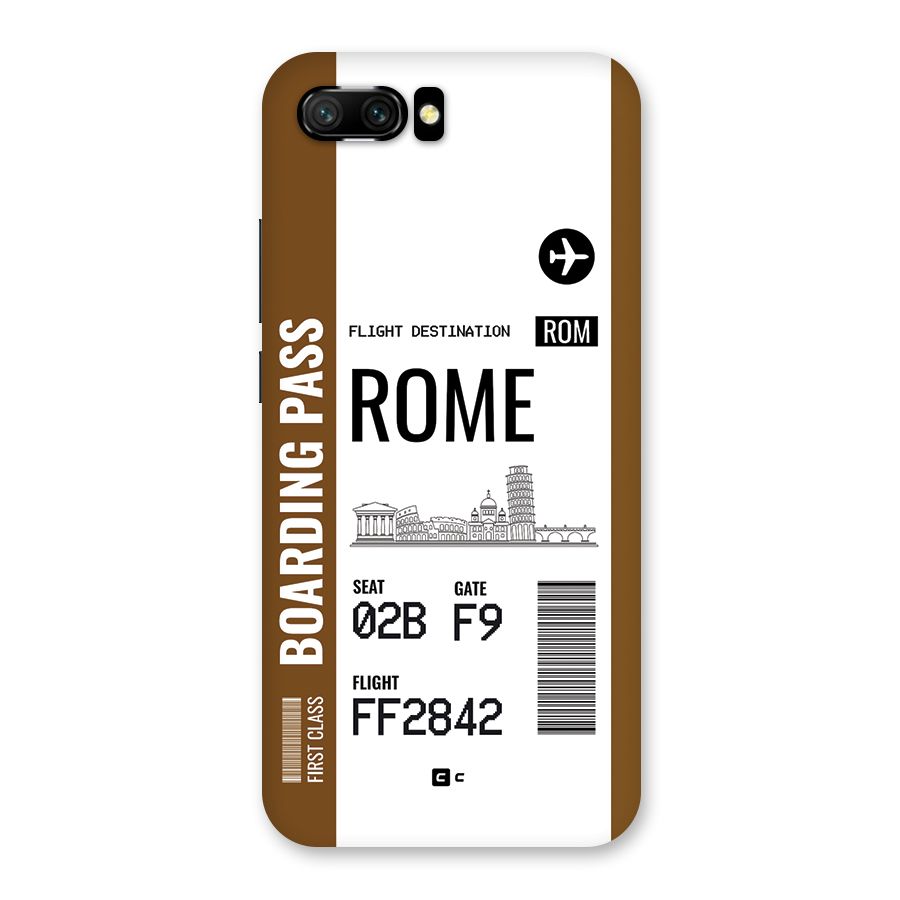 Rome Boarding Pass Back Case for Honor 10
