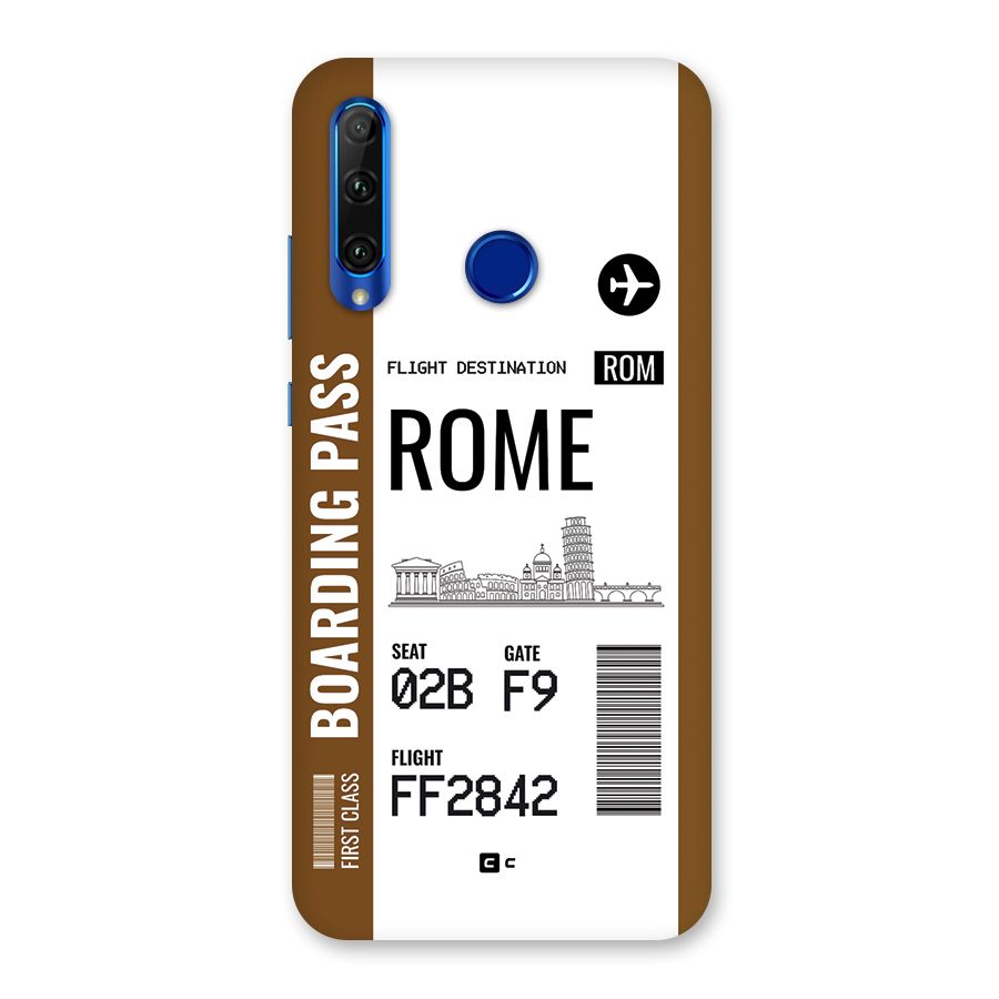 Rome Boarding Pass Back Case for Honor 20i