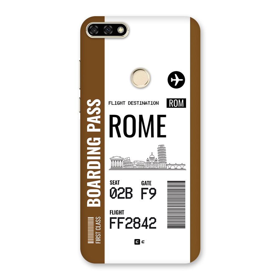 Rome Boarding Pass Back Case for Honor 7A