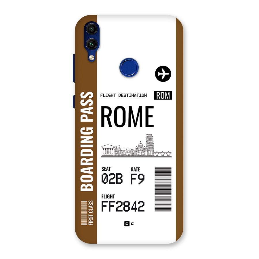 Rome Boarding Pass Back Case for Honor 8C