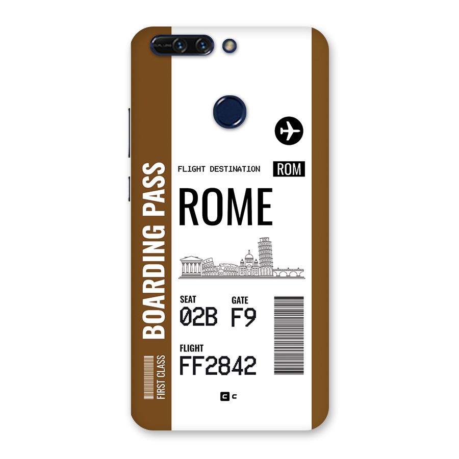 Rome Boarding Pass Back Case for Honor 8 Pro