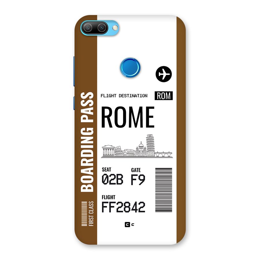 Rome Boarding Pass Back Case for Honor 9N