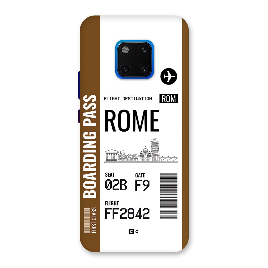Rome Boarding Pass Back Case for Huawei Mate 20 Pro