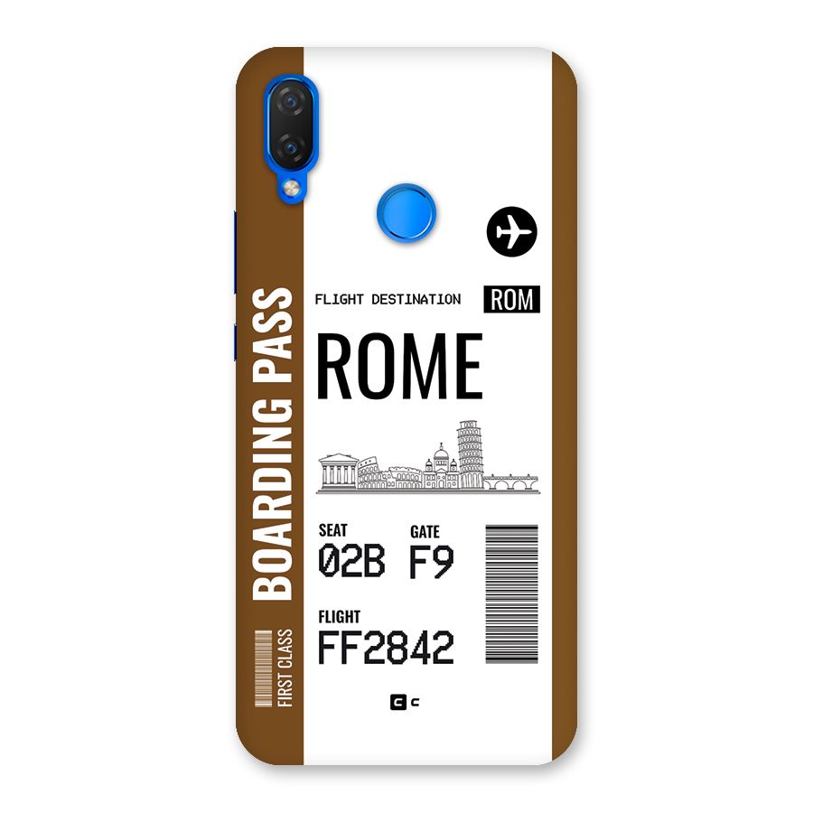 Rome Boarding Pass Back Case for Huawei P Smart Plus