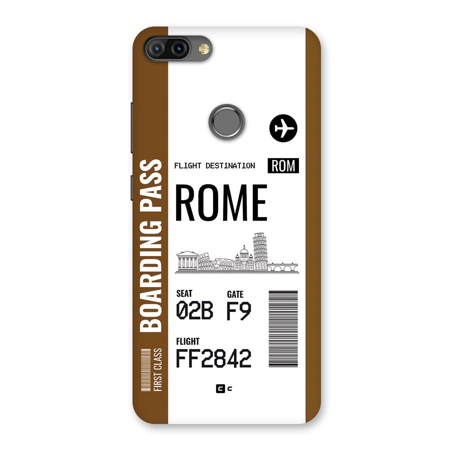Rome Boarding Pass Back Case for Infinix Hot 6 Pro