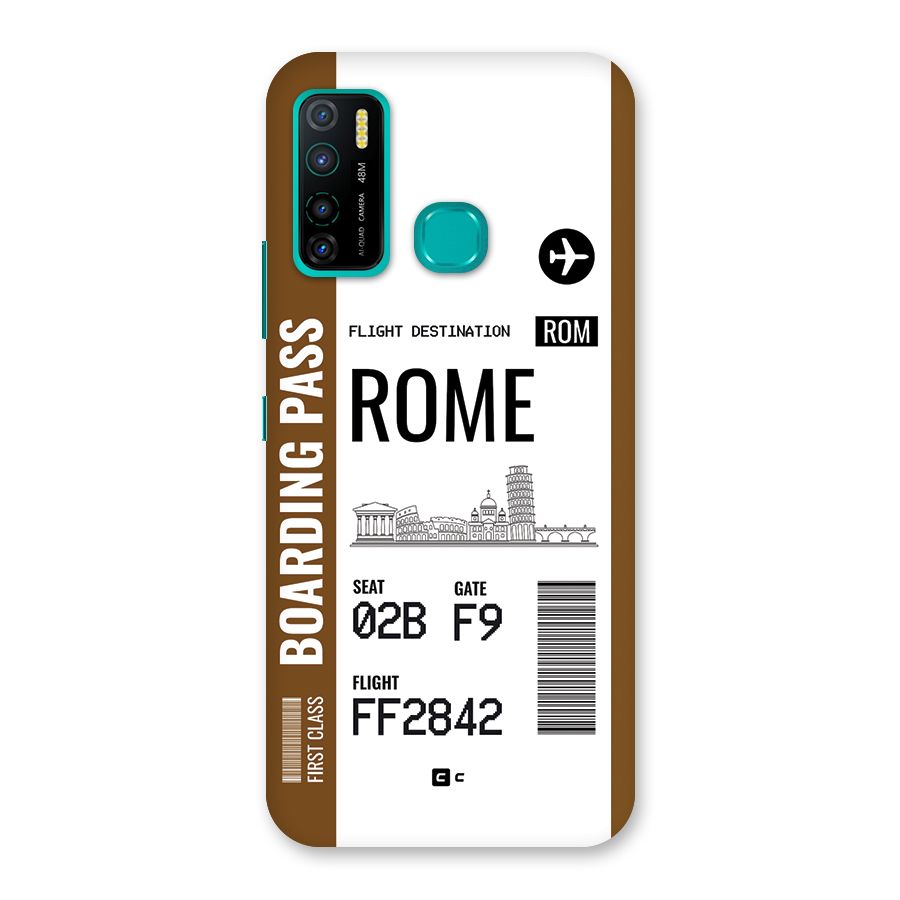 Rome Boarding Pass Back Case for Infinix Hot 9 Pro