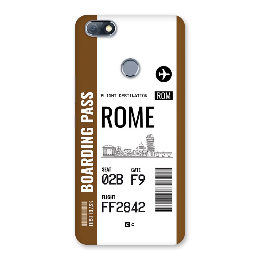 Rome Boarding Pass Back Case for Infinix Note 5