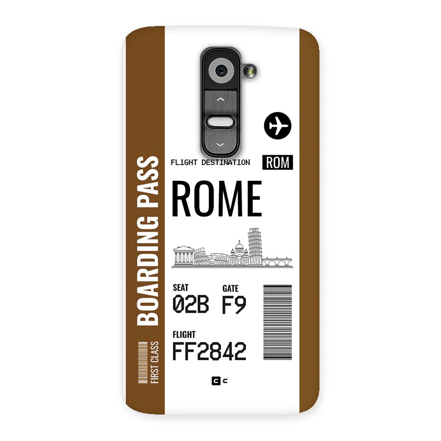 Rome Boarding Pass Back Case for LG G2