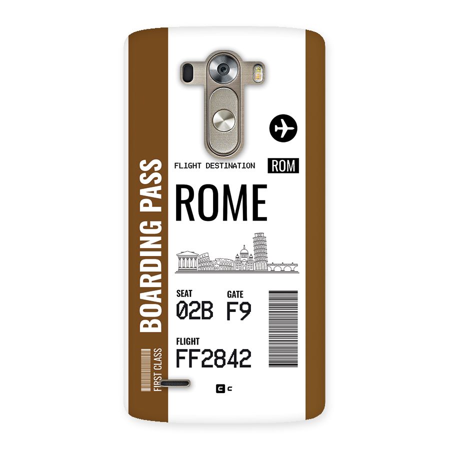 Rome Boarding Pass Back Case for LG G3