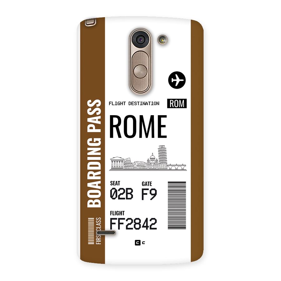 Rome Boarding Pass Back Case for LG G3 Stylus