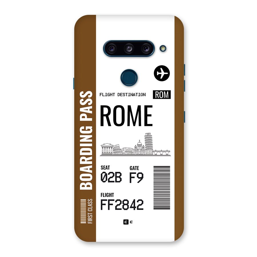 Rome Boarding Pass Back Case for LG  V40 ThinQ