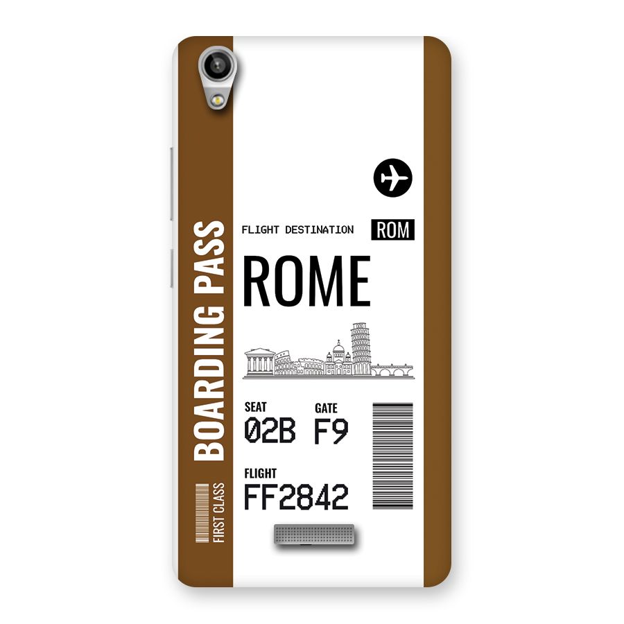 Rome Boarding Pass Back Case for Lava Pixel V1