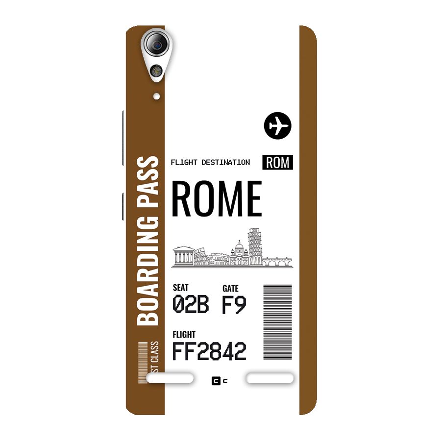 Rome Boarding Pass Back Case for Lenovo A6000 Plus
