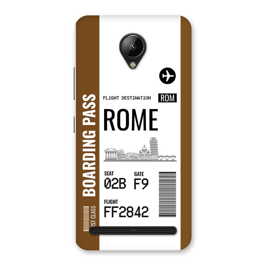 Rome Boarding Pass Back Case for Lenovo C2