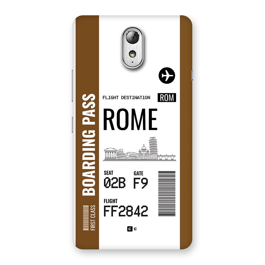 Rome Boarding Pass Back Case for Lenovo Vibe P1M