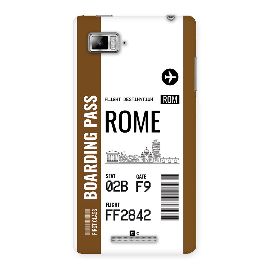 Rome Boarding Pass Back Case for Lenovo Vibe Z K910