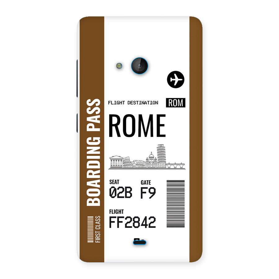 Rome Boarding Pass Back Case for Lumia 540