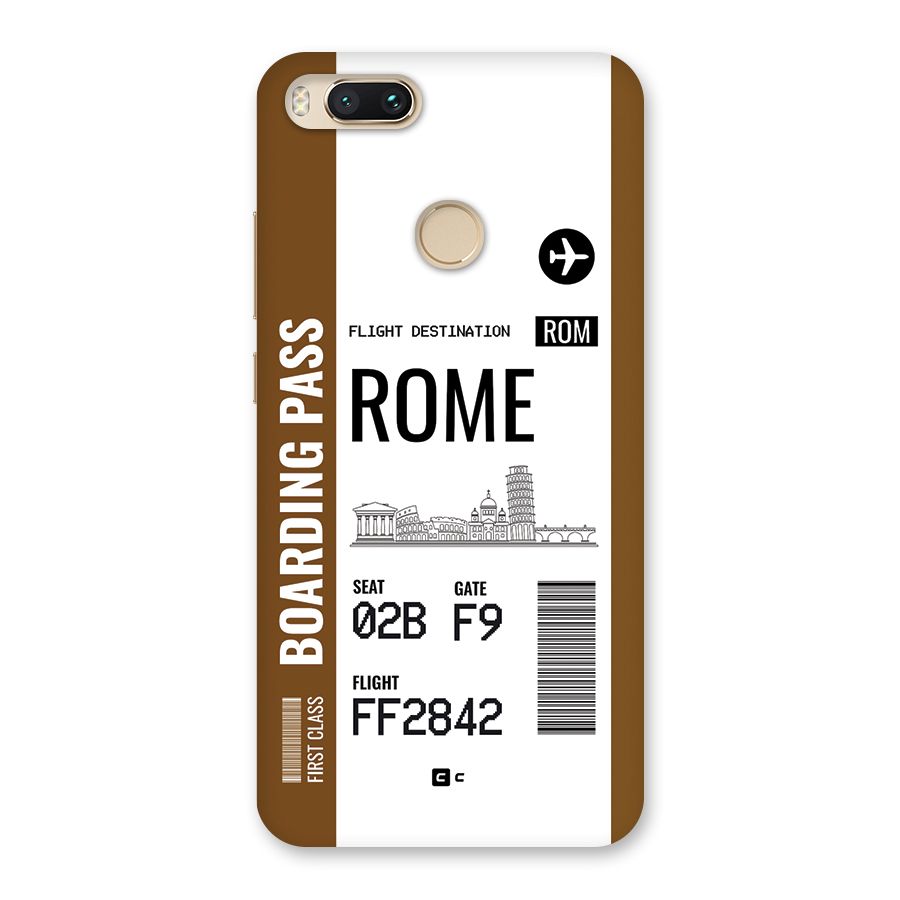 Rome Boarding Pass Back Case for Mi A1