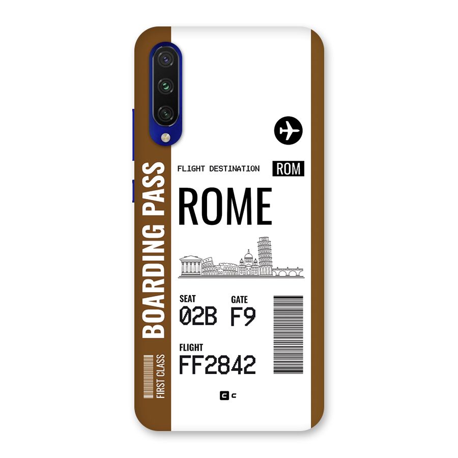 Rome Boarding Pass Back Case for Mi A3