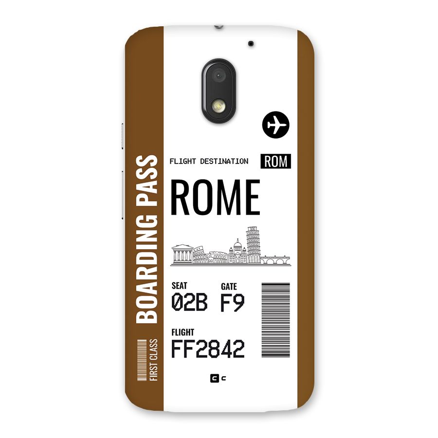 Rome Boarding Pass Back Case for Moto E3 Power