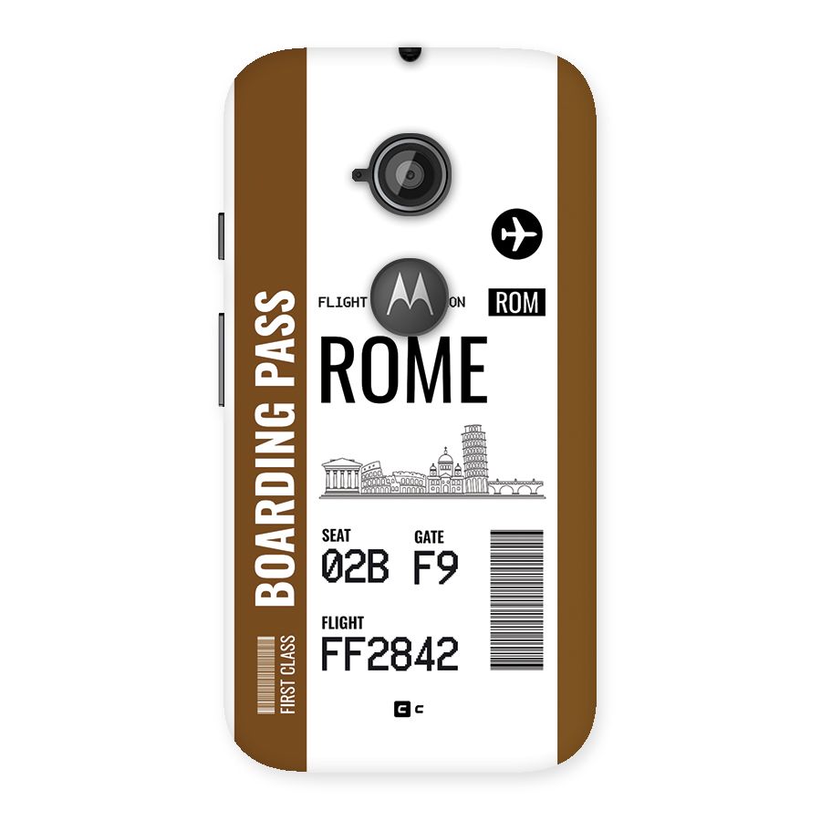 Rome Boarding Pass Back Case for Moto E 2nd Gen