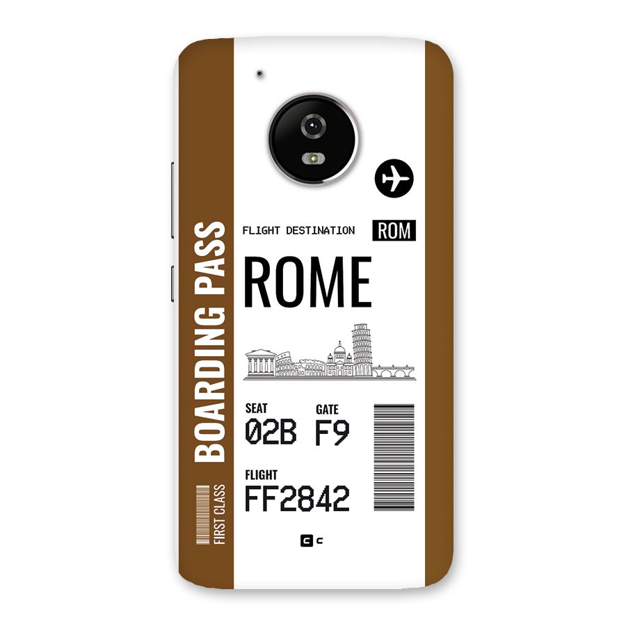 Rome Boarding Pass Back Case for Moto G5