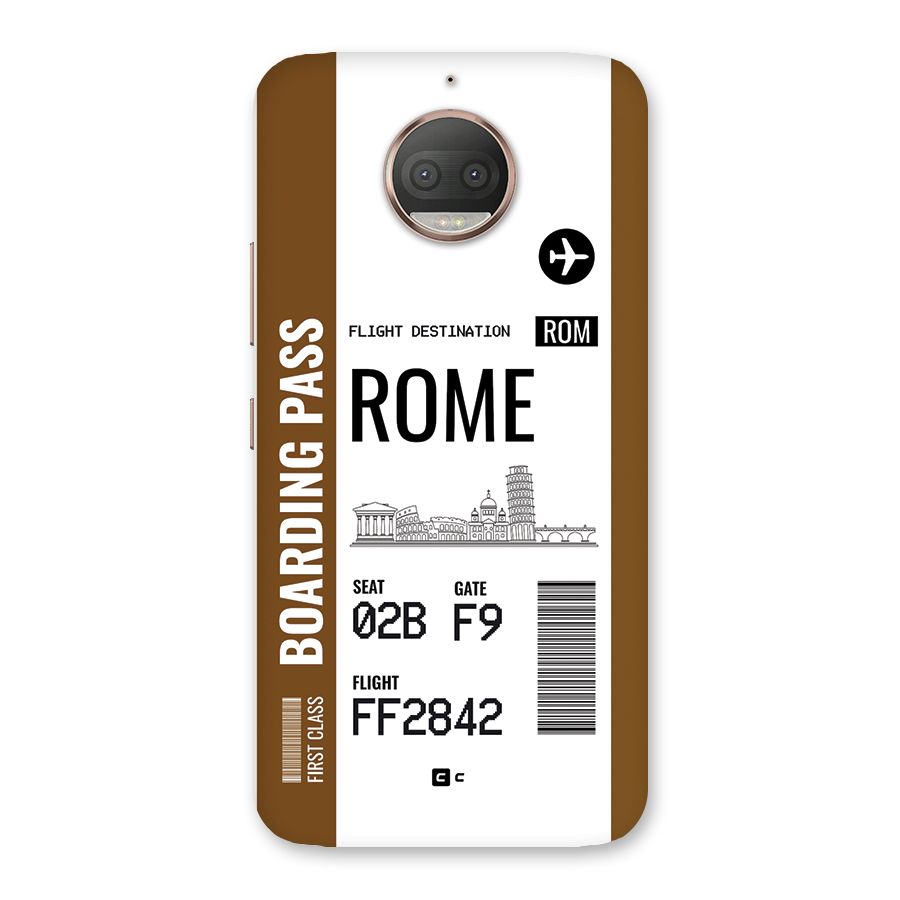 Rome Boarding Pass Back Case for Moto G5s Plus