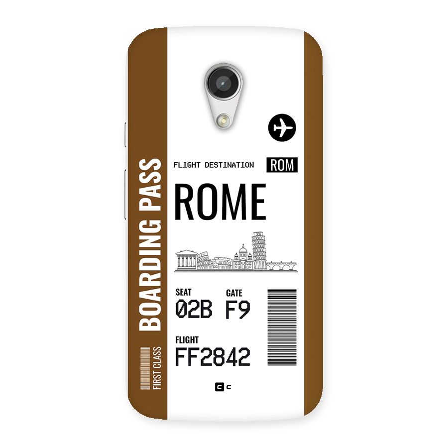 Rome Boarding Pass Back Case for Moto G 2nd Gen