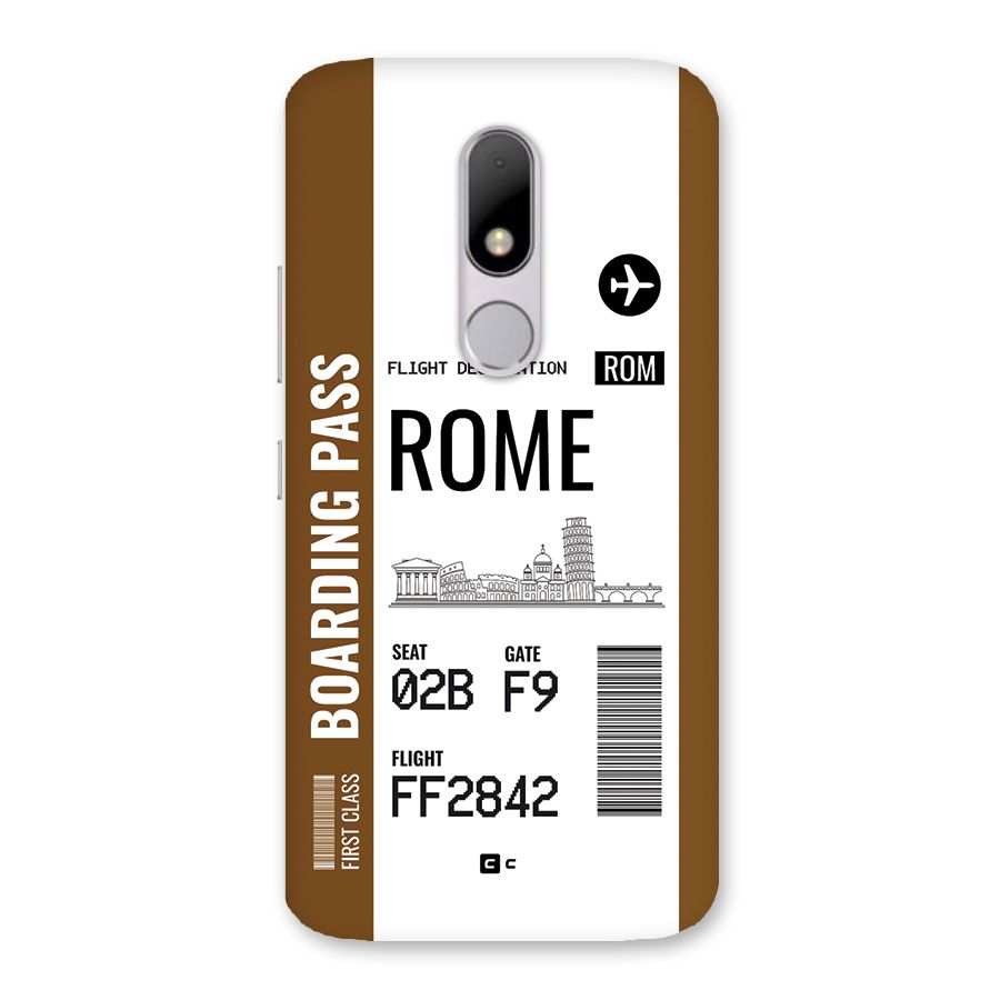 Rome Boarding Pass Back Case for Moto M