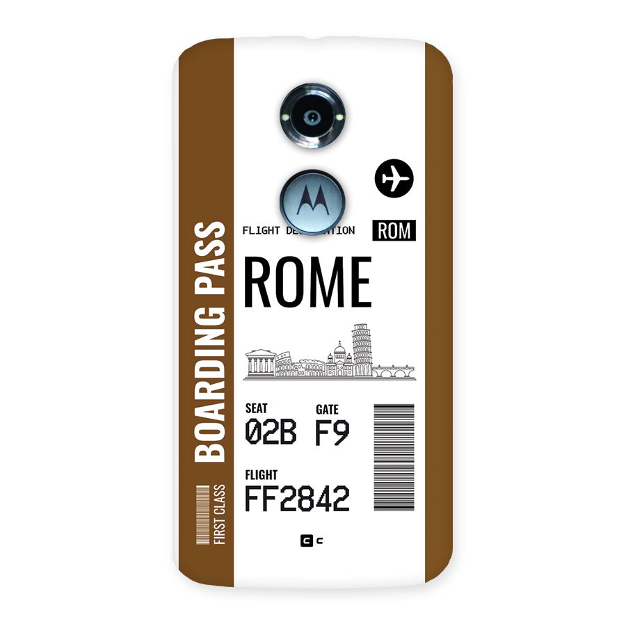 Rome Boarding Pass Back Case for Moto X2