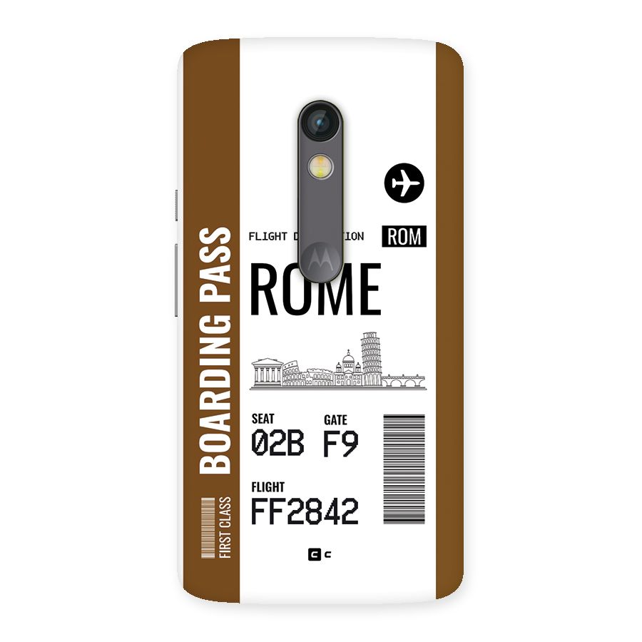 Rome Boarding Pass Back Case for Moto X Play