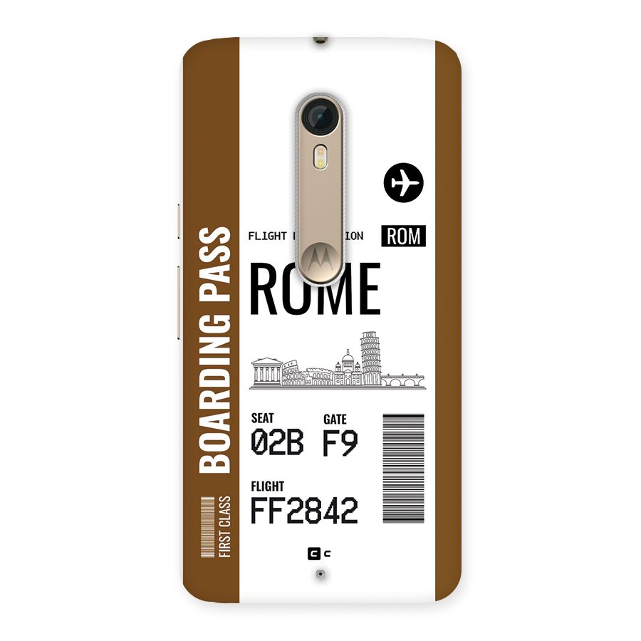 Rome Boarding Pass Back Case for Moto X Style