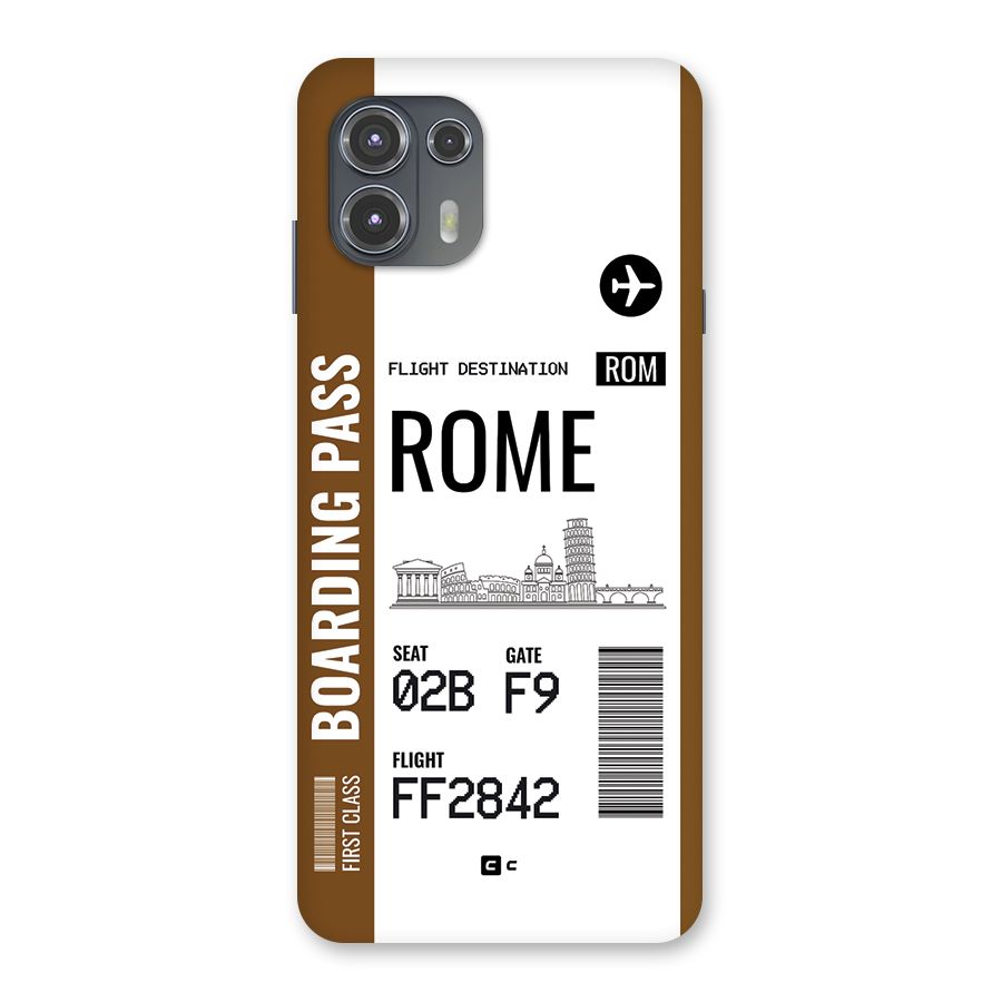 Rome Boarding Pass Back Case for Motorola Edge 20 Fusion